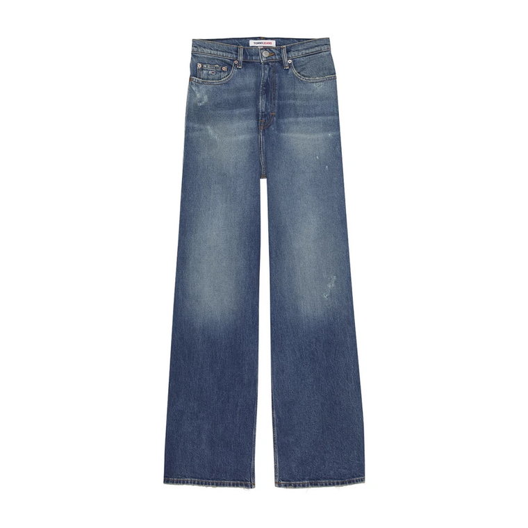 Szerokie Jeansy dla Kobiet - Ciemny Denim Tommy Hilfiger