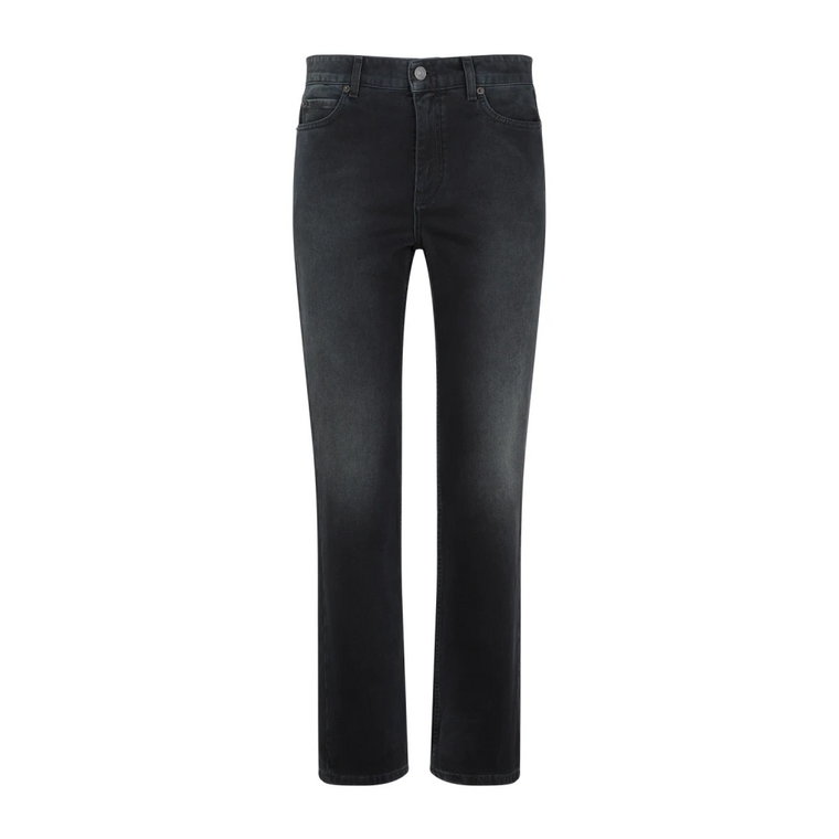 Czarne Spodnie Slim Fit z Bawełny Balenciaga