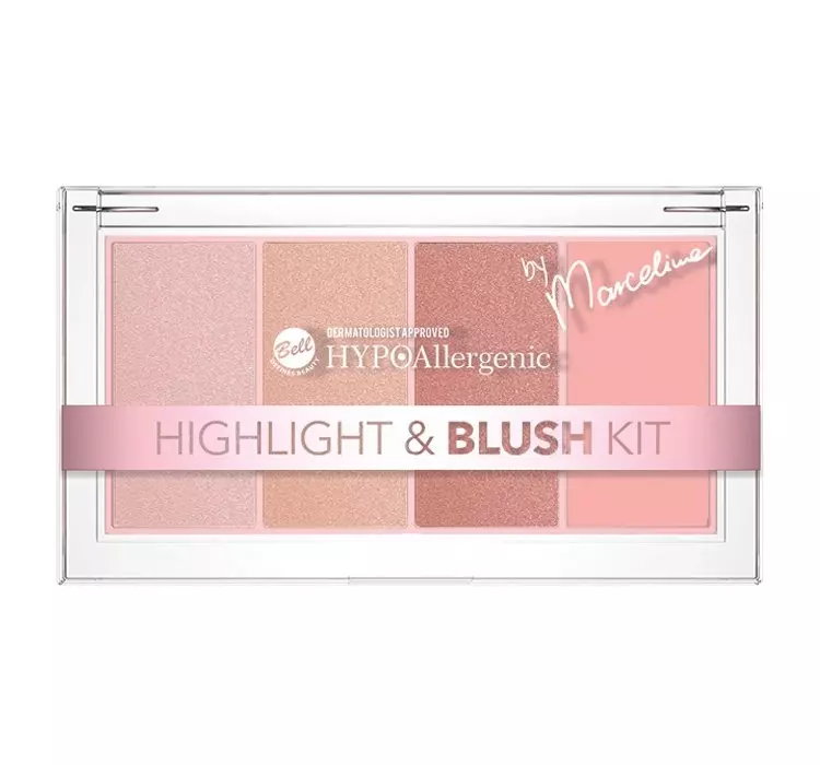 BELL HYPOALLERGENIC HIGHLIGHT&BLUSH KIT ZESTAW ROZŚWIETLACZY I RÓŻU 20G