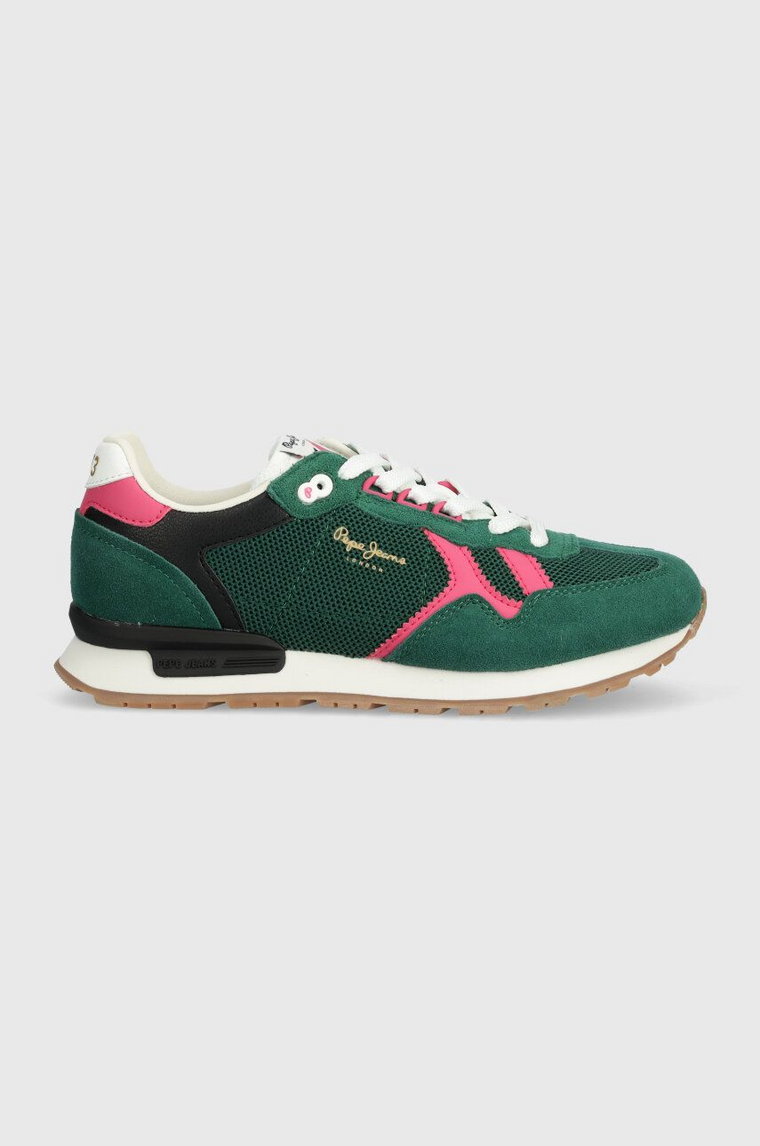 Pepe Jeans sneakersy PLS40008 kolor zielony BRIT RETRO W