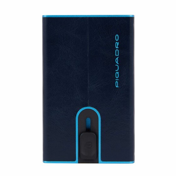 Piquadro Black Square Etui na karty kredytowe Ochrona RFID Skórzany 6 cm night blue
