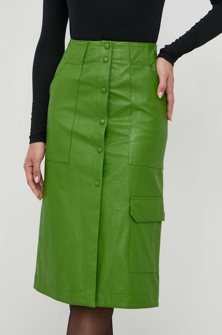 Beatrice B spódnica kolor zielony midi prosta