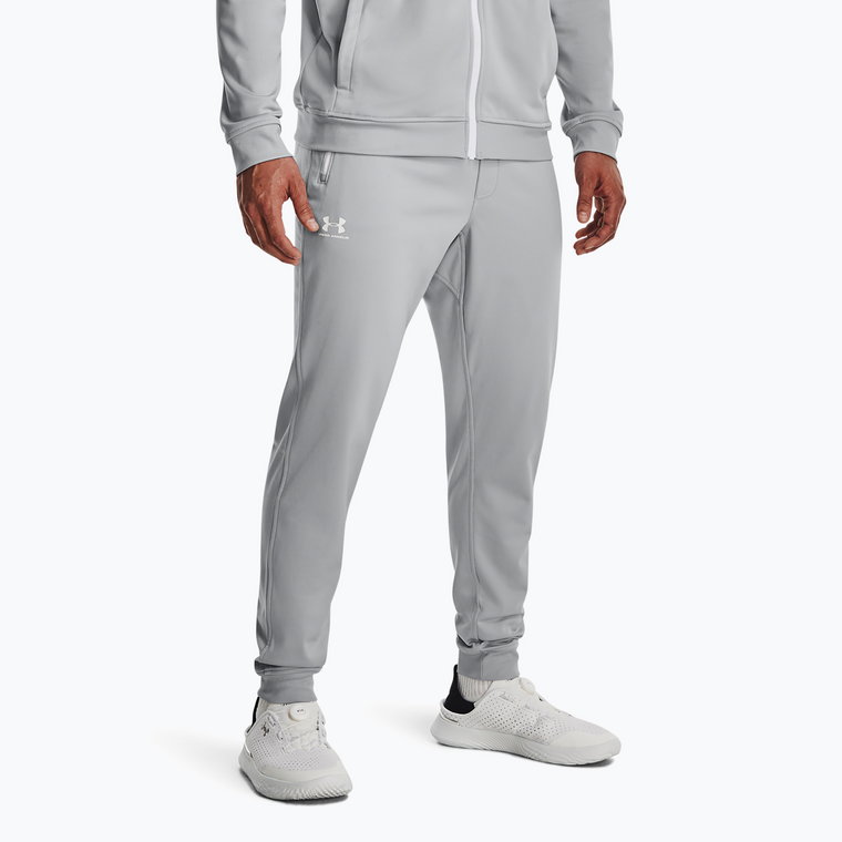 Spodnie męskie Under Armour Sportstyle Tricot Jogger mod gray/white