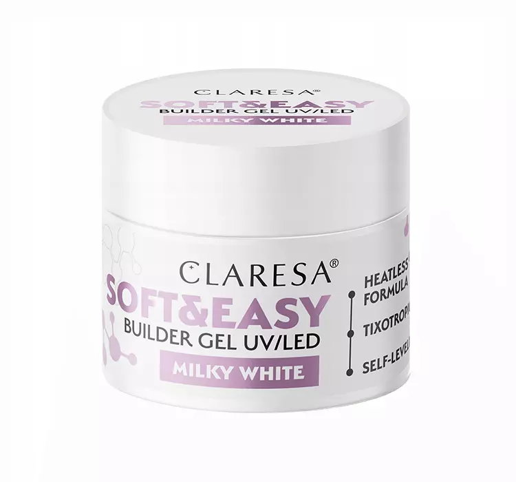 CLARESA SOFT & EASY ŻEL BUDUJĄCY UV/LED MILKY WHITE 45G