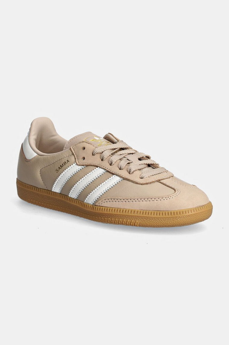 adidas Originals sneakersy skórzane Samba OG kolor beżowy IE6523