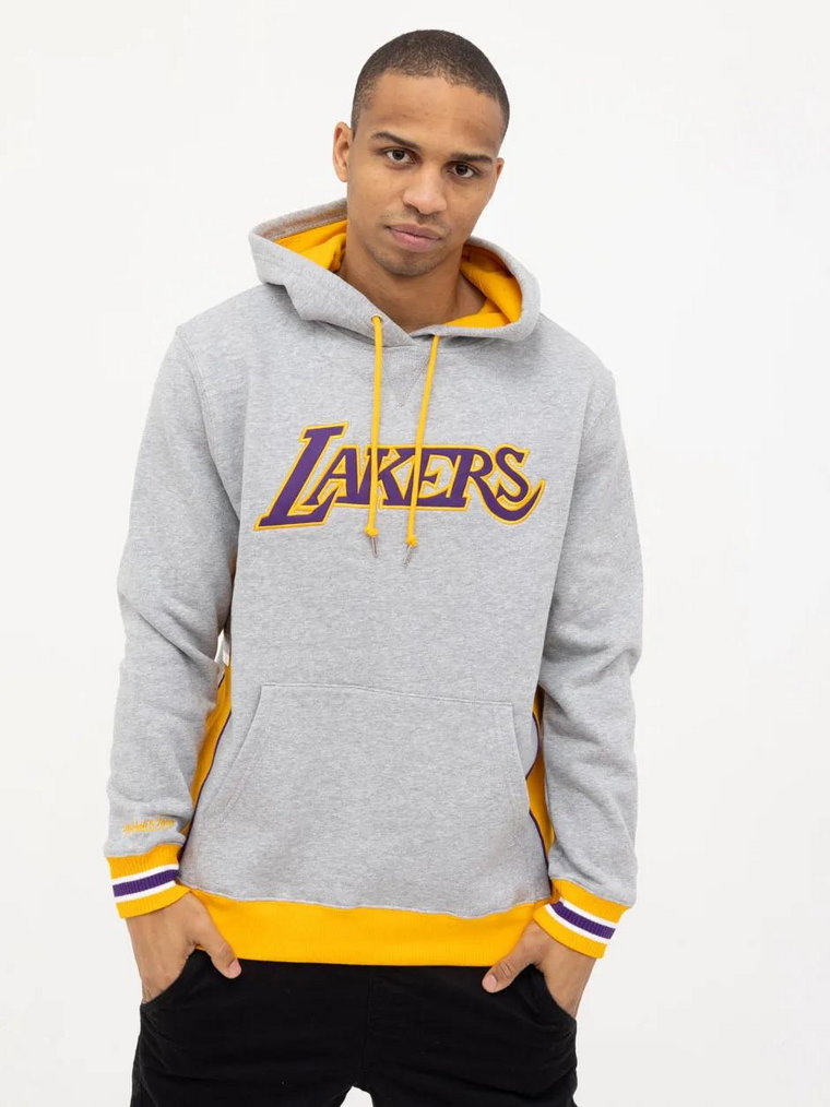 Bluza Z Kapturem Mitchell & Ness Los Angeles Lakers NBA Premium Szara
