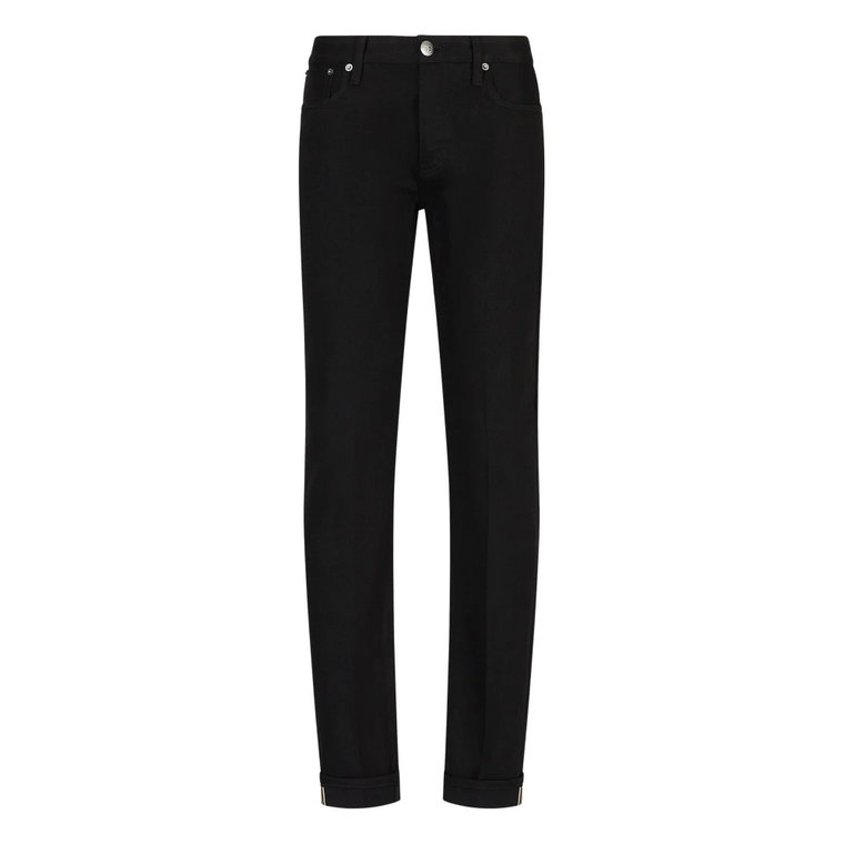 Czarne Spodnie Slim-Fit dla Mężczyzn Emporio Armani