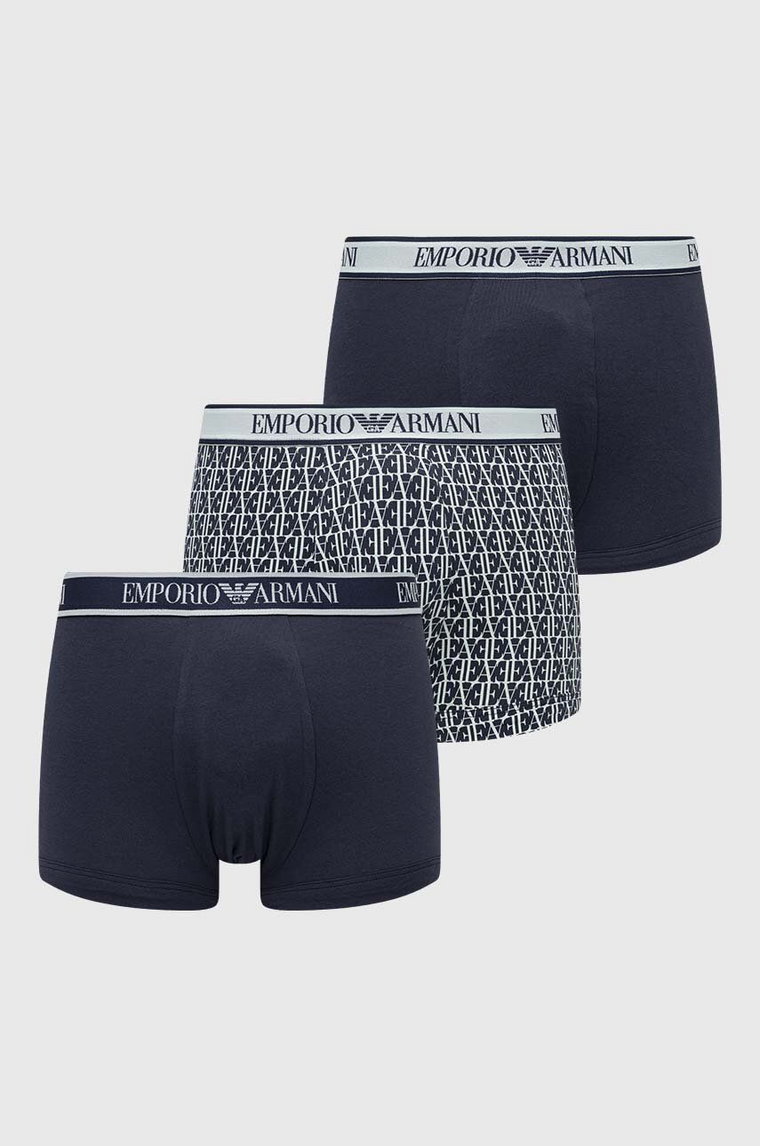 Emporio Armani Underwear bokserki 3-pack męskie kolor granatowy