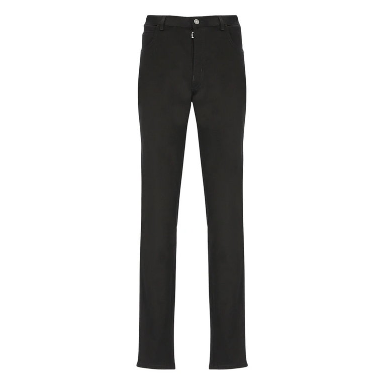 Czarne Spodnie Slim-Fit z Bawełny Maison Margiela