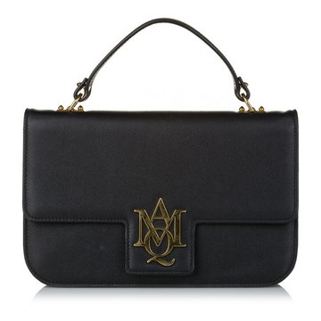 Alexander McQueen Pre-owned, Leather Crossbody Bag Czarny, female,