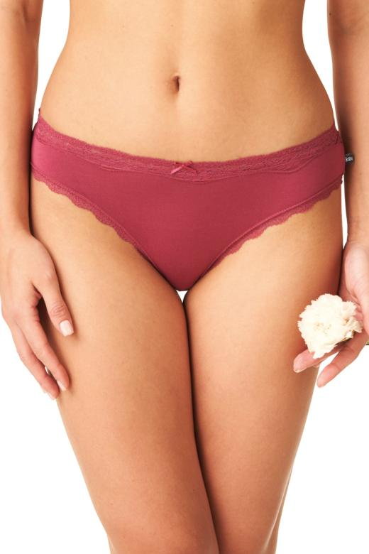 Figi damskie (2 pack) o kroju mini bikini z dzianiny bambusowej LPR 002 Key