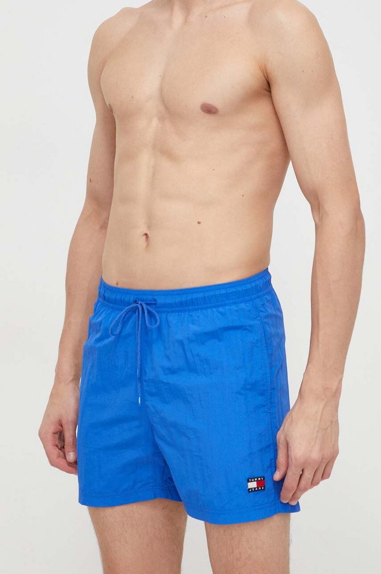Tommy Jeans szorty kąpielowe kolor niebieski UM0UM03147