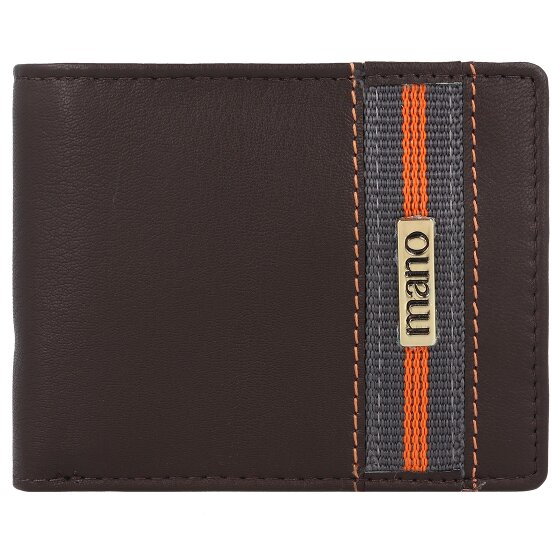 mano Don Leonardo Wallet RFID Leather 10 cm dunkelbraun