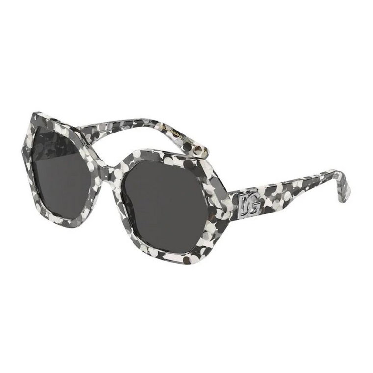 Czarne i Białe Okulary z Efektem Bąbelków Dolce & Gabbana