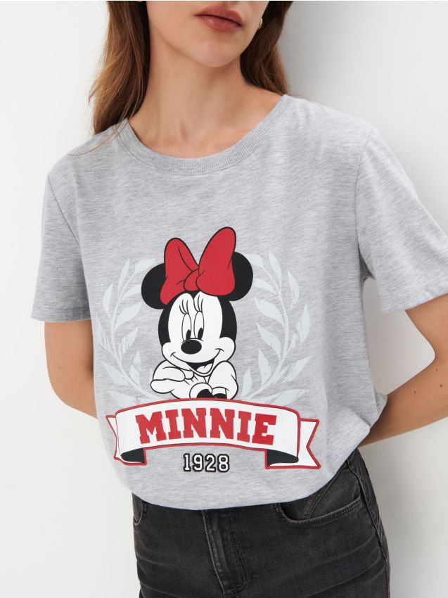 Mohito - T-shirt z Myszką Minnie - szary