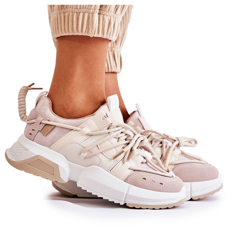 PM2 Sneakersy Sportowe Buty Damskie Camel Someday beżowy