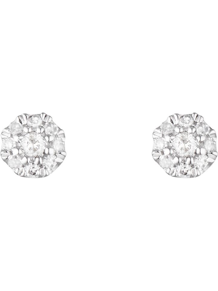 DIAMOND & CO Złote kolczyki-wkrętki "Idylle" z diamentami