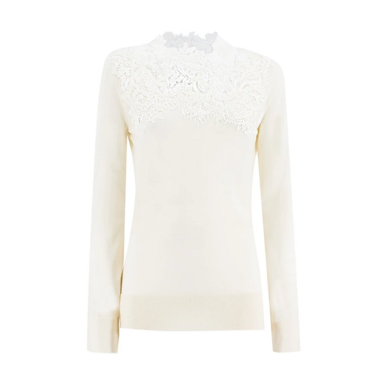 Cashmere Blondeblonde Crew Neck Sweter Ermanno Scervino