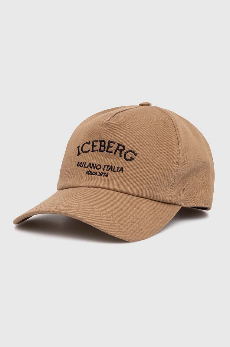 Iceberg czapka z daszkiem kolor beżowy z aplikacją 71046950