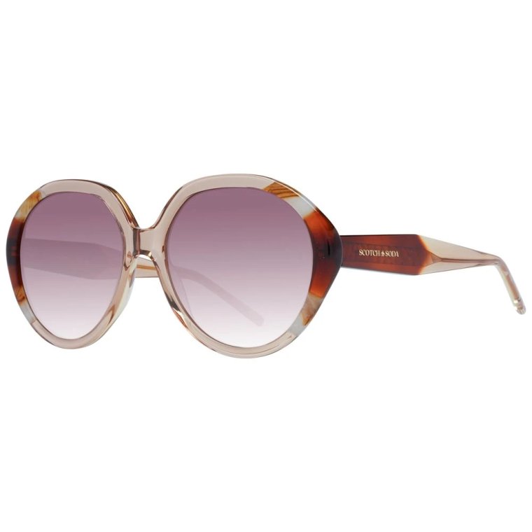 Brązowe Okulary Przeciwsłoneczne Damskie Okrągłe Gradient Scotch & Soda