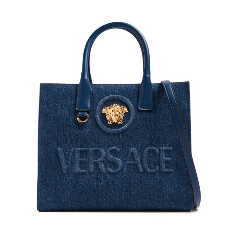Denim La Medusa Tote Bag Versace