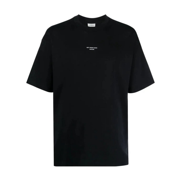 Klasyczny Czarny T-shirt i Polo Drole de Monsieur