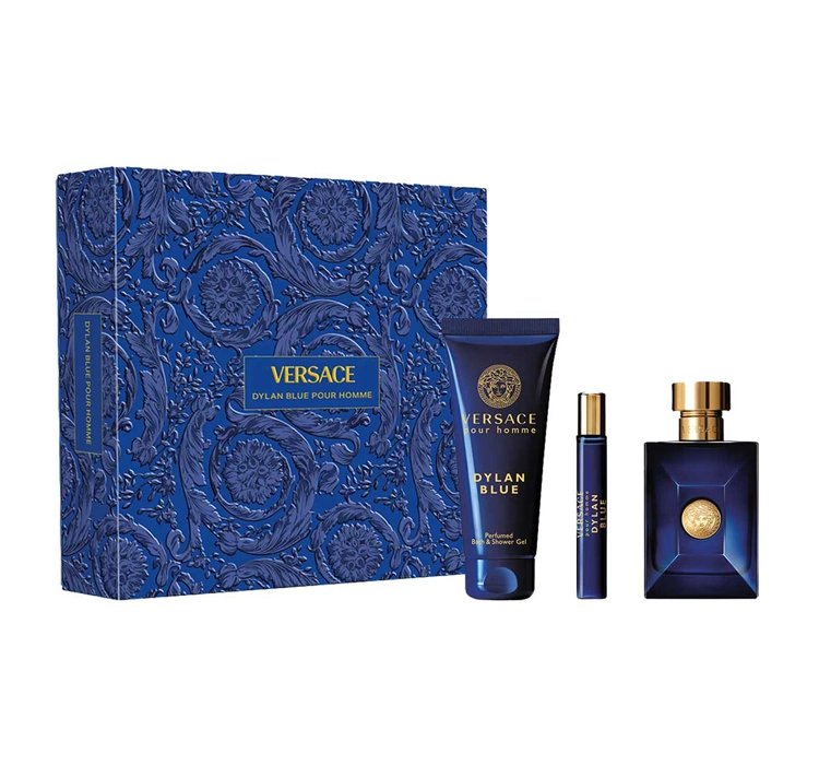 VERSACE DYLAN BLUE POUR HOMME WODA TOALETOWA SPRAY 100ML + 10ML + ŻEL 150ML