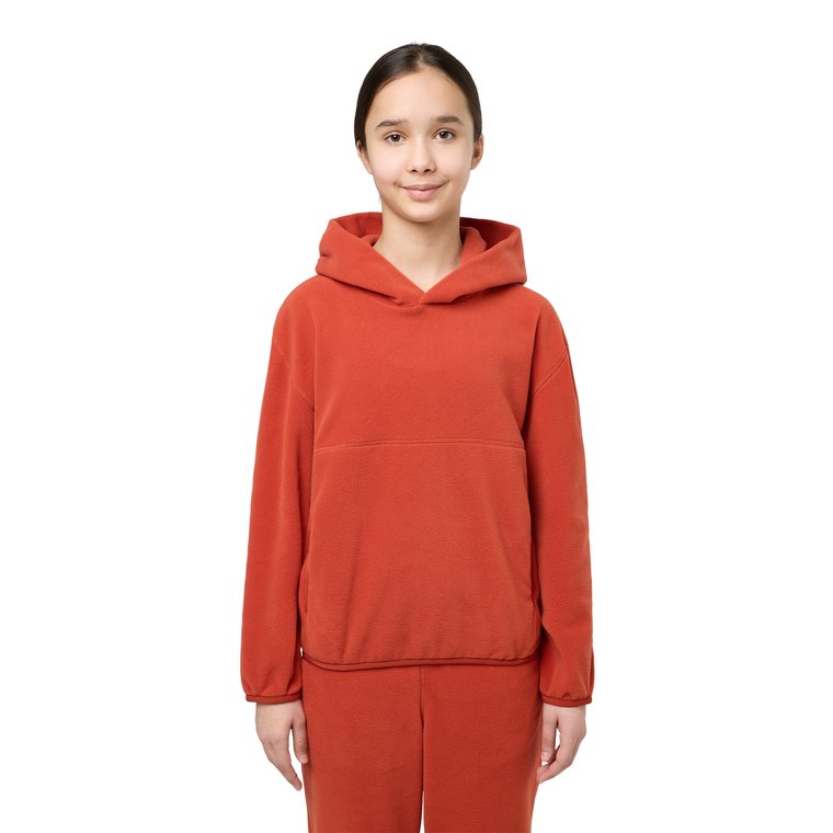 Dziecięca kurtka z kapturem Jack Wolfskin SMILEYWORLD HOODY Y intense rust - S