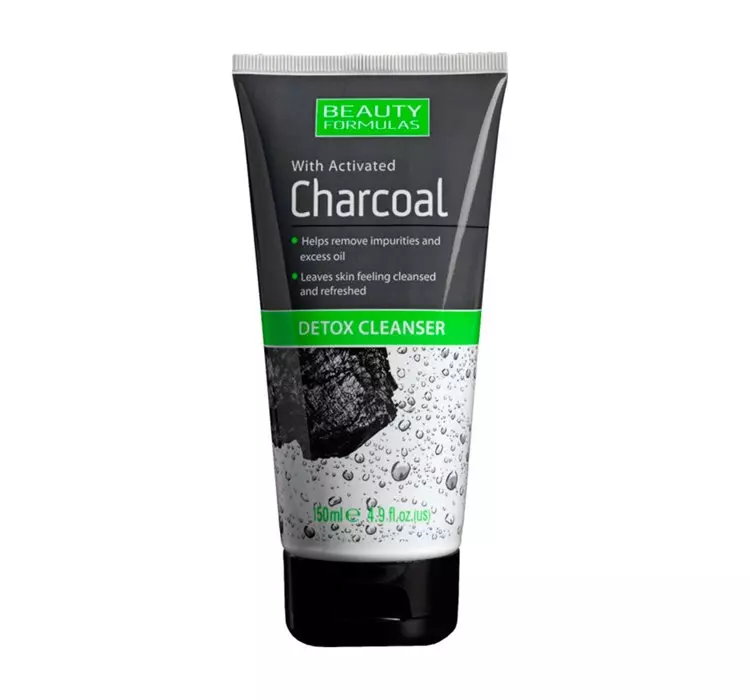 BEAUTY FORMULAS CHARCOAL DETOX CLEANSER ŻEL DO MYCIA TWARZY Z AKTYWNYM WĘGLEM 150ML