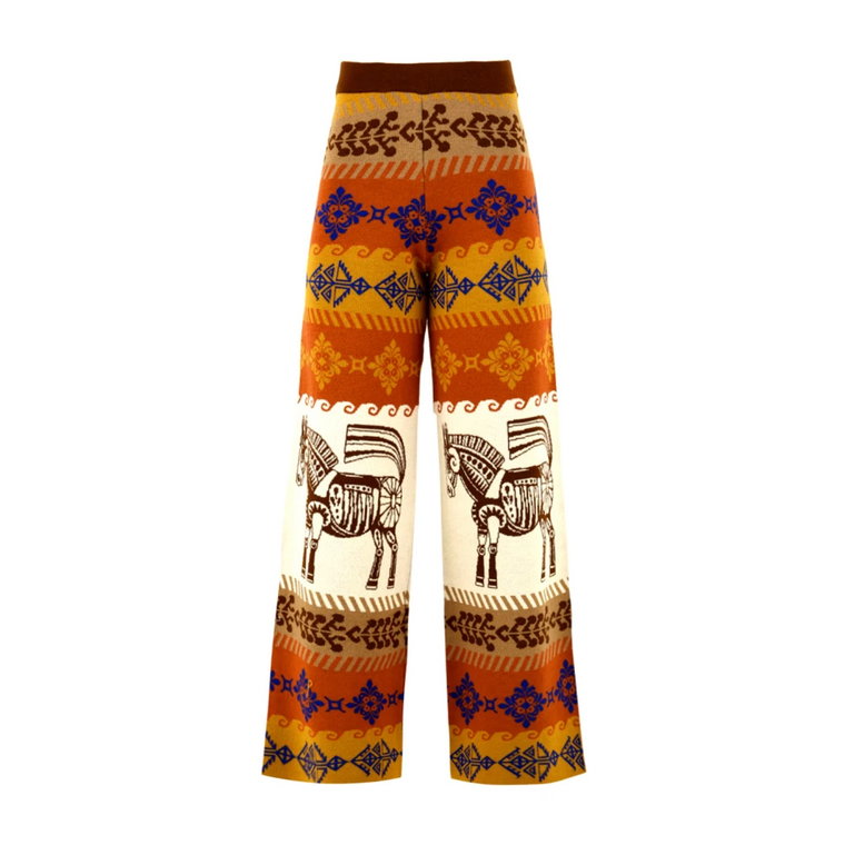 Wielokolorowe Spodnie dla Kobiet Akep