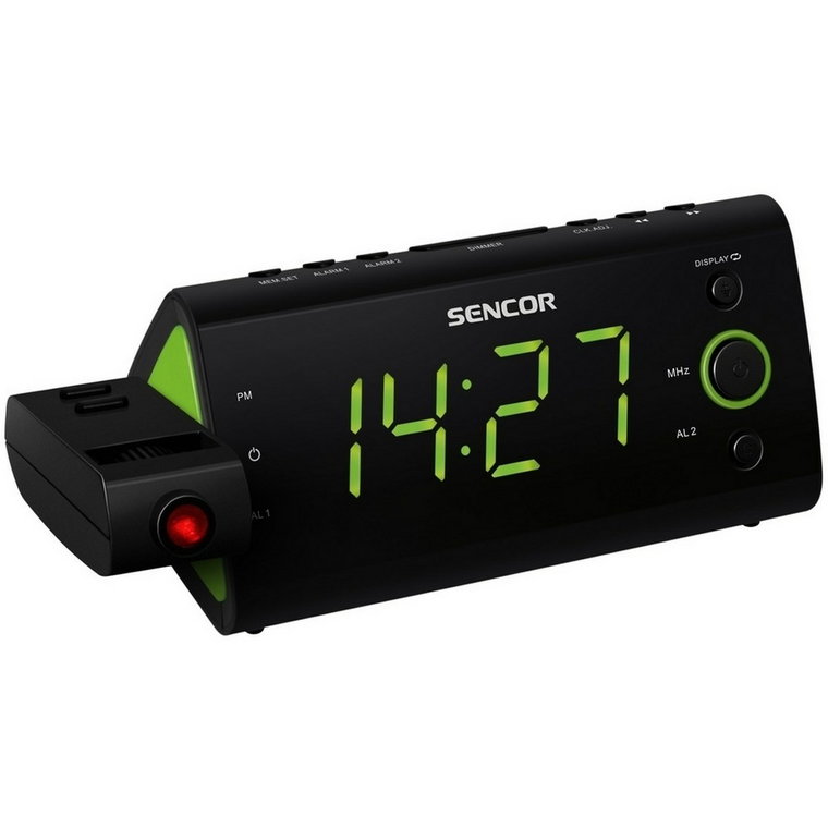 Sencor SRC 330 GN Radiobudzik z projektorem