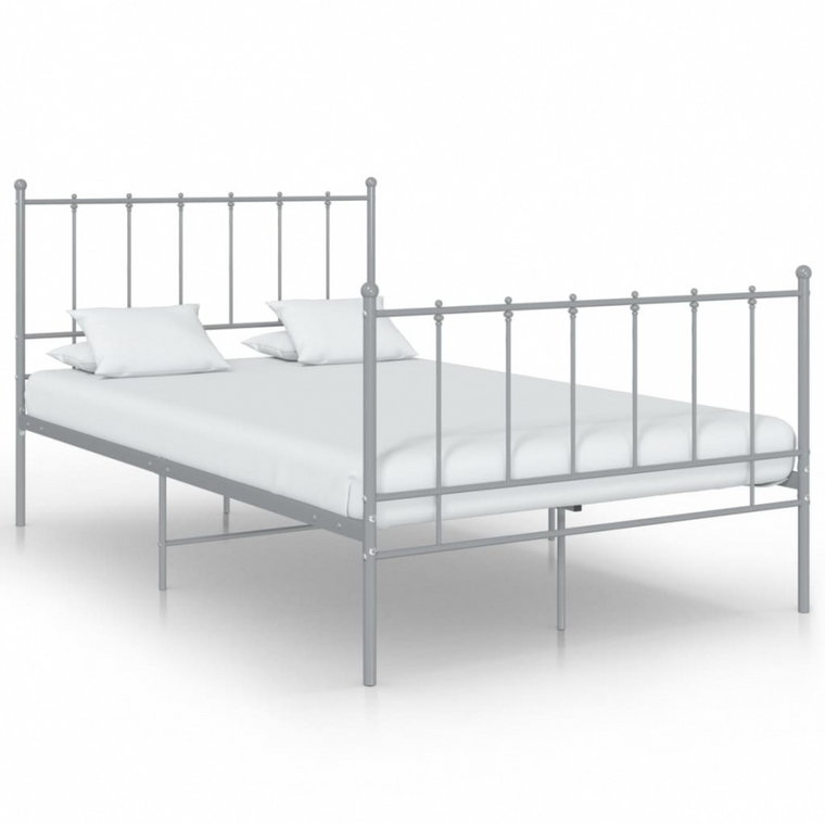 Rama łóżka, szara, metalowa, 120 x 200 cm kod: V-324954