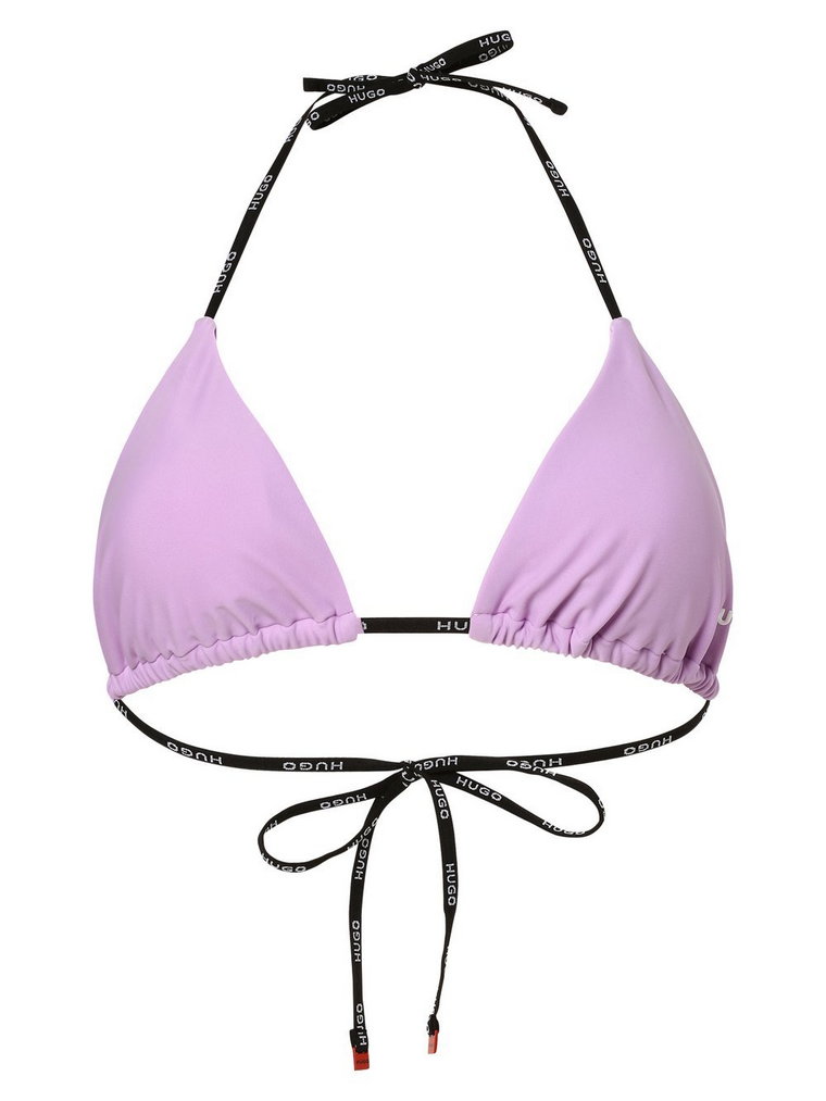 HUGO - Damska góra od bikini trójkątnego  z wypełnieniem, lila
