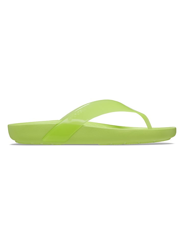 Crocs Japonki "Splash Glossy" w kolorze zielonym