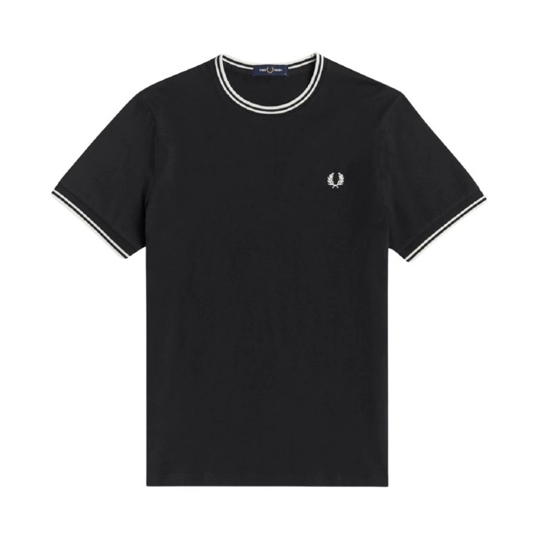 Klasyczny t-shirt z podwójnym paskiem Fred Perry