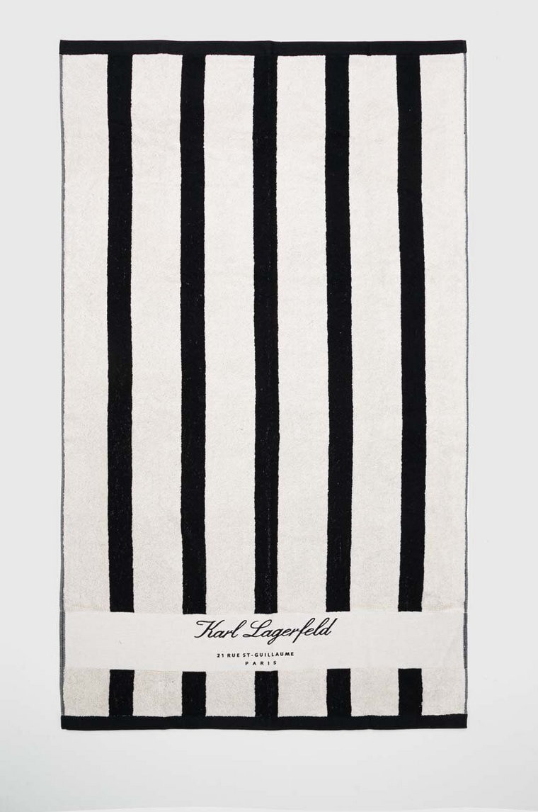 Karl Lagerfeld ręcznik bawełniany kolor czarny