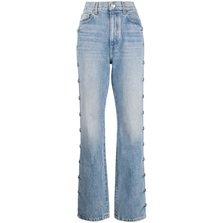 Danielle Studded Straight Jeans Khaite