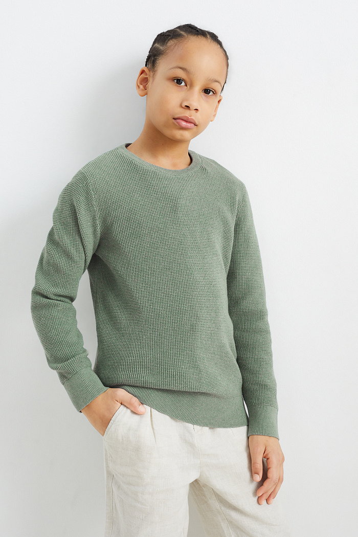 C&A Sweter, Zielony, Rozmiar: 122