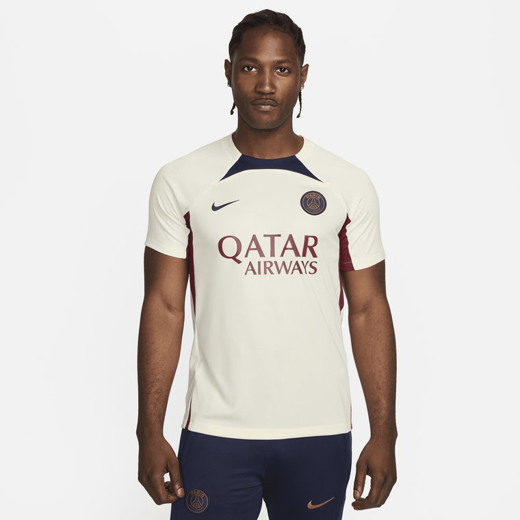 Męska dzianinowa koszulka piłkarska Nike Dri-FIT Paris Saint-Germain Strike - Niebieski