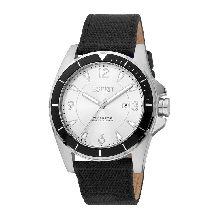 Srebrny męski zegarek modowy Esprit