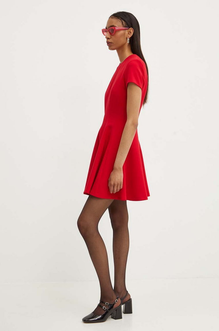 MSGM sukienka kolor czerwony mini rozkloszowana 3741MDA04.247621