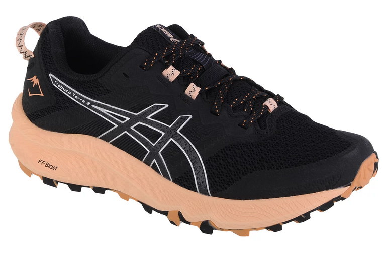 ASICS Gel-Trabuco Terra 2 1012B427-001, Damskie, Czarne, buty do biegania, przewiewna siateczka, rozmiar: 37,5