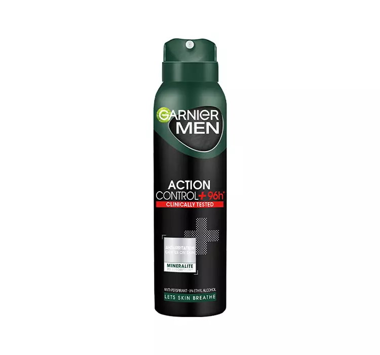 GARNIER MEN ACTION CONTROL+ 96H ANTYPERSPIRANT W SPRAYU DLA MĘŻCZYZN 150ML