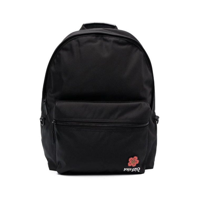 Czarny plecak z naszywką Boke Flower Kenzo