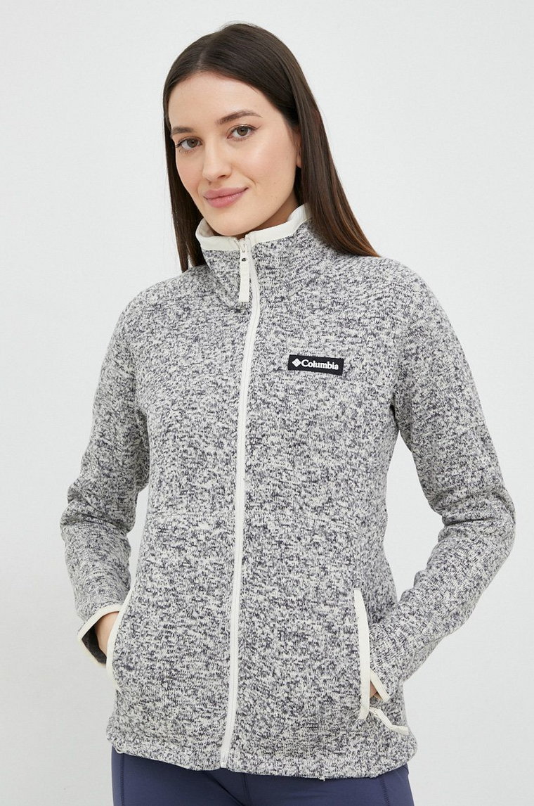 Columbia bluza sportowa Sweater Weather damska kolor szary melanżowa