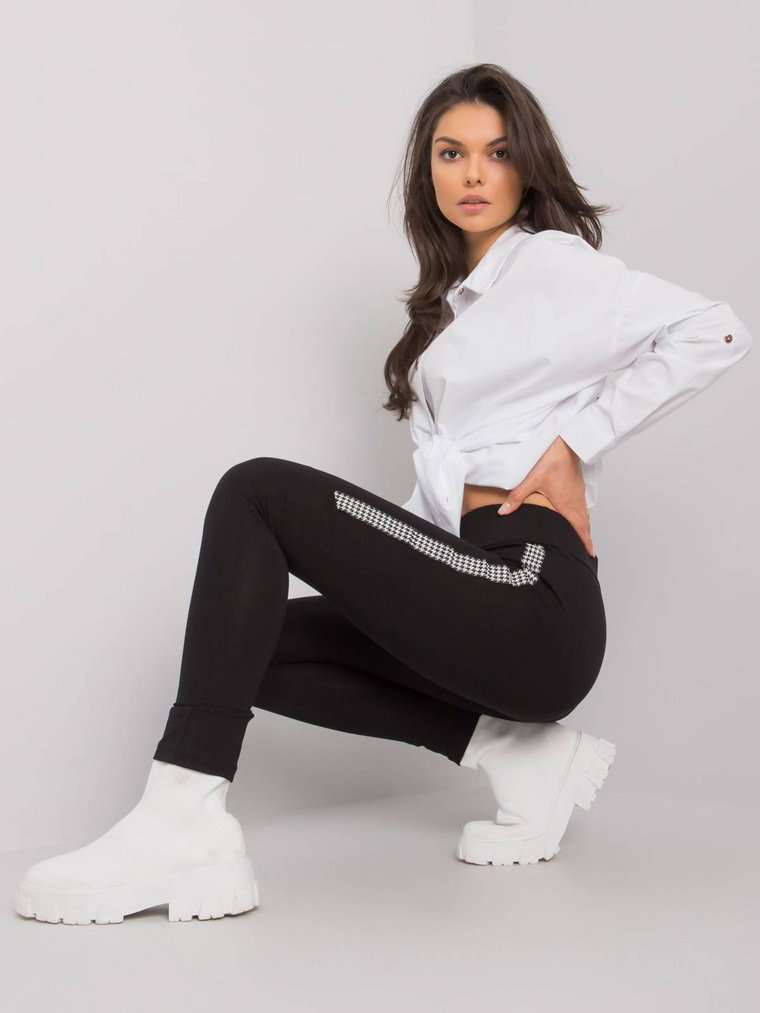 Leginsy legginsy czarny casual klasyczne