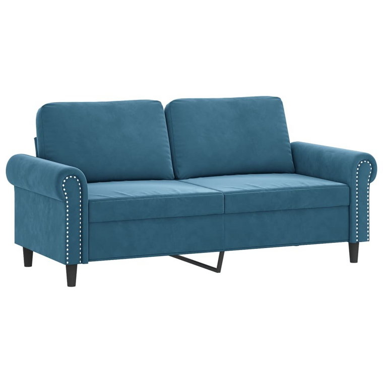 Sofa aksamitna 2-osobowa 172x77x80 niebieska