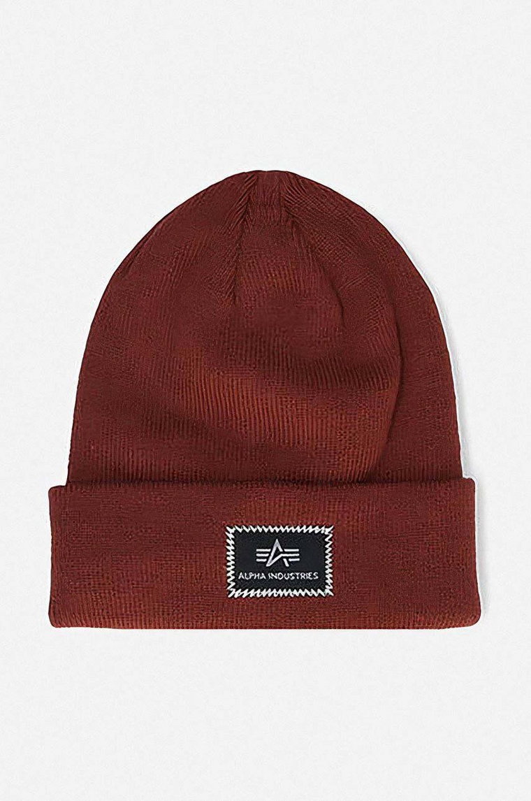 Alpha Industries czapka X-Fit Beanie kolor czerwony 168905.184-CZERWONY