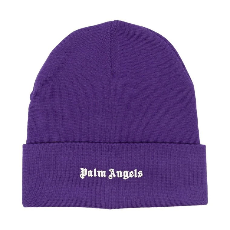 Stylowa Fioletowa Czapka Beanie dla Mężczyzn Palm Angels