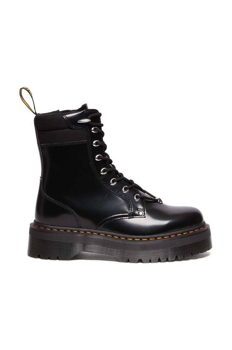 Dr. Martens workery skórzane Jadon Hardware II kolor czarny na platformie DM30932001